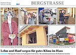 Lehm und Hanf sorgen für gutes Klima im Haus